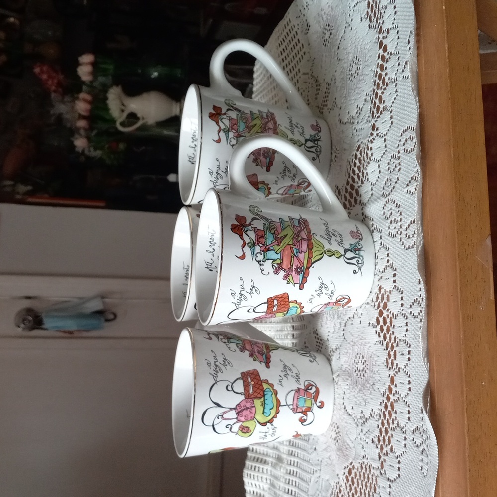 Set of Four mugs "All I Want For Christmas".